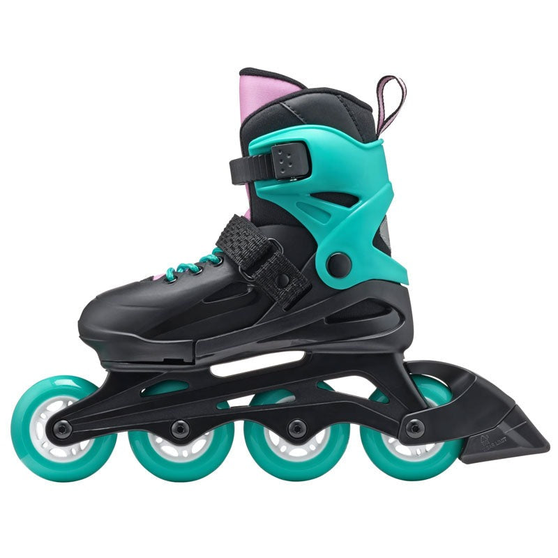 PATINS ROLLERBLADE FURY AJUSTAVEL PRETO/AZUL | 72mm 80a