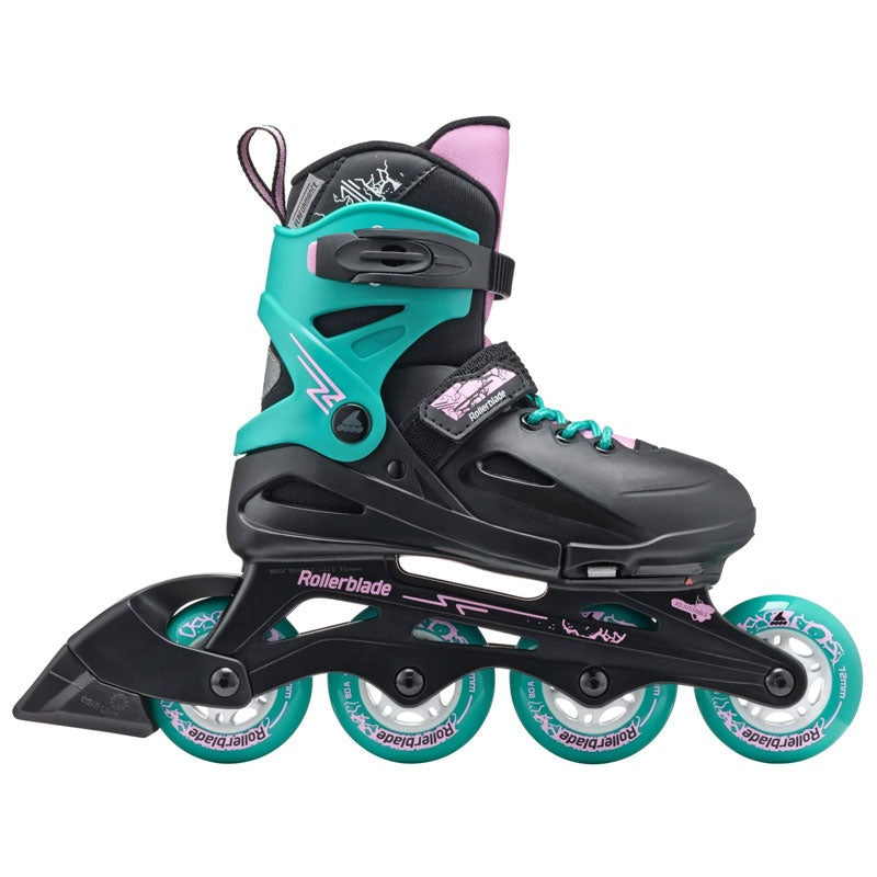 PATINS ROLLERBLADE FURY AJUSTAVEL PRETO/AZUL | 72mm 80a