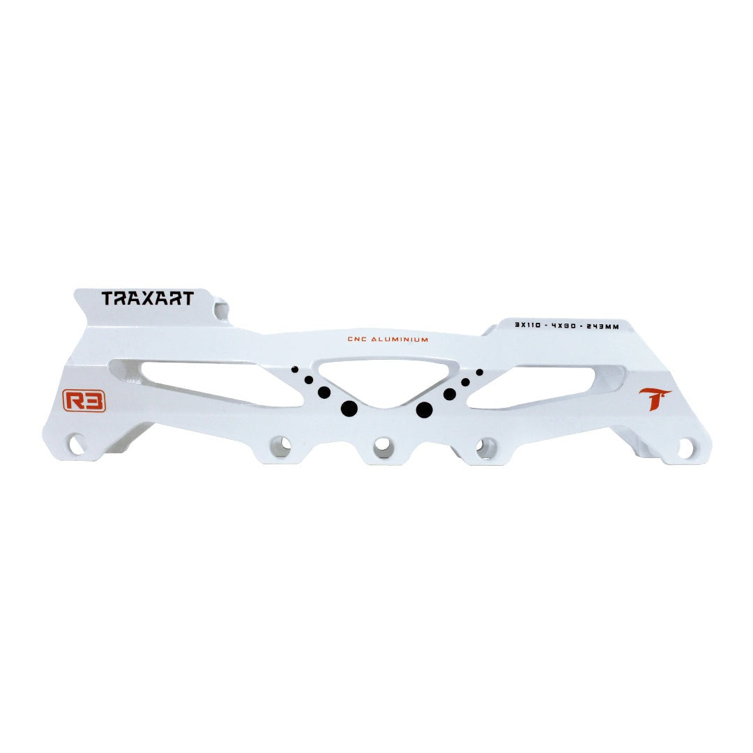 BASE HÍBRIDA PARA PATINS INLINE TRAXART BRANCO | 4X80mm 3x110mm
