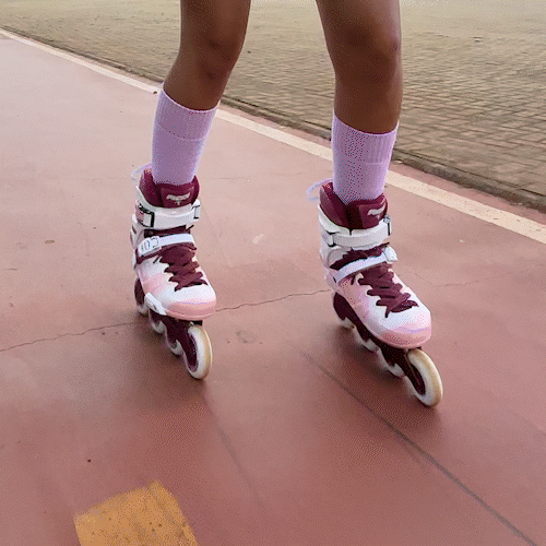 PATINS TRAXART MESH BRANCO E PINK | 80mm Abec-9