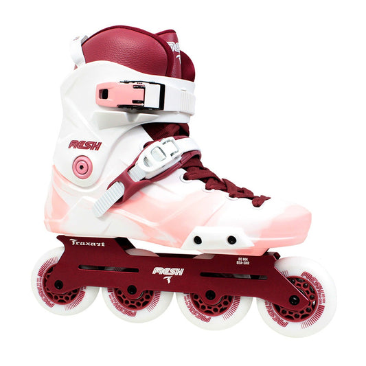 PATINS TRAXART MESH BRANCO E PINK | 80mm Abec-9
