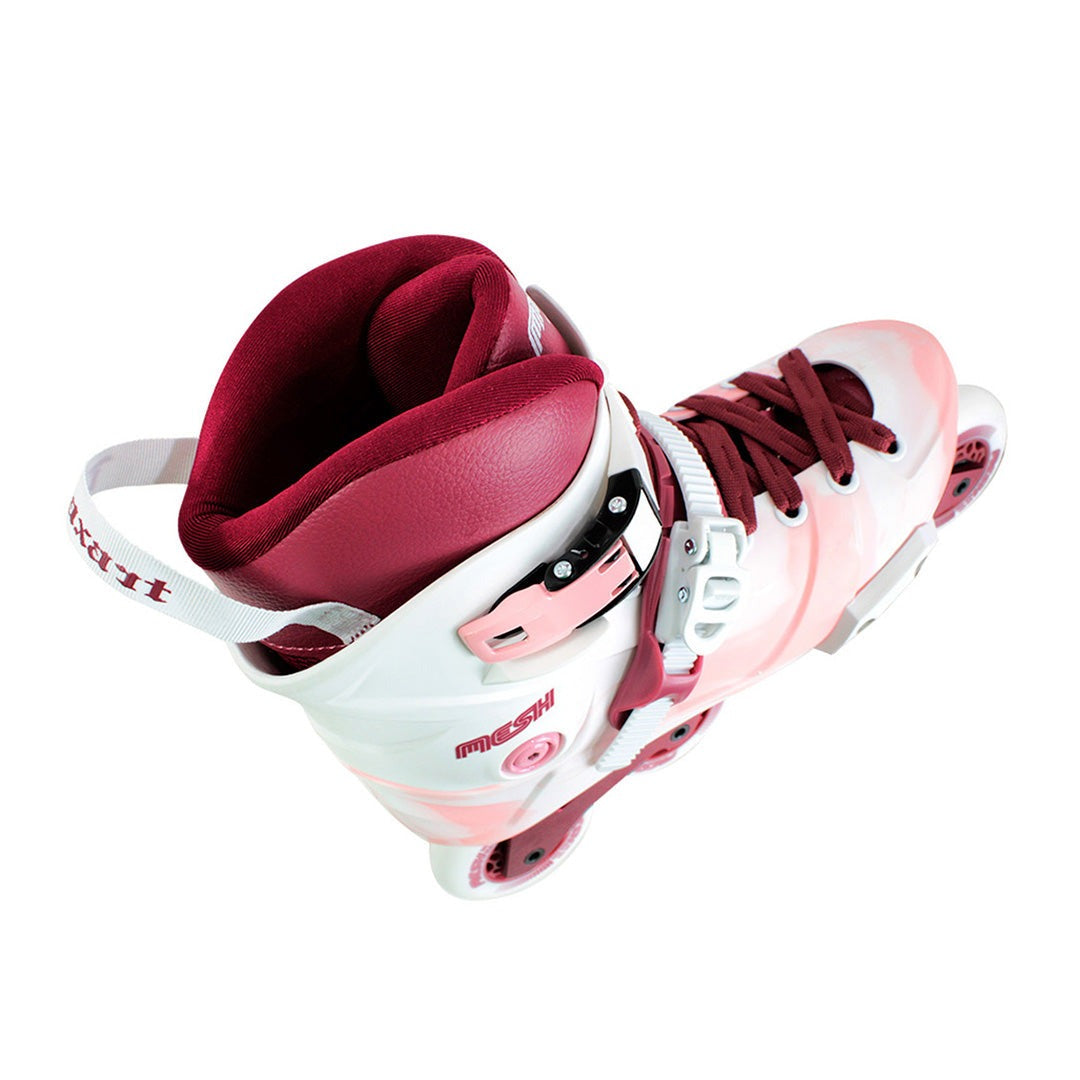 PATINS TRAXART MESH BRANCO E PINK | 80mm Abec-9