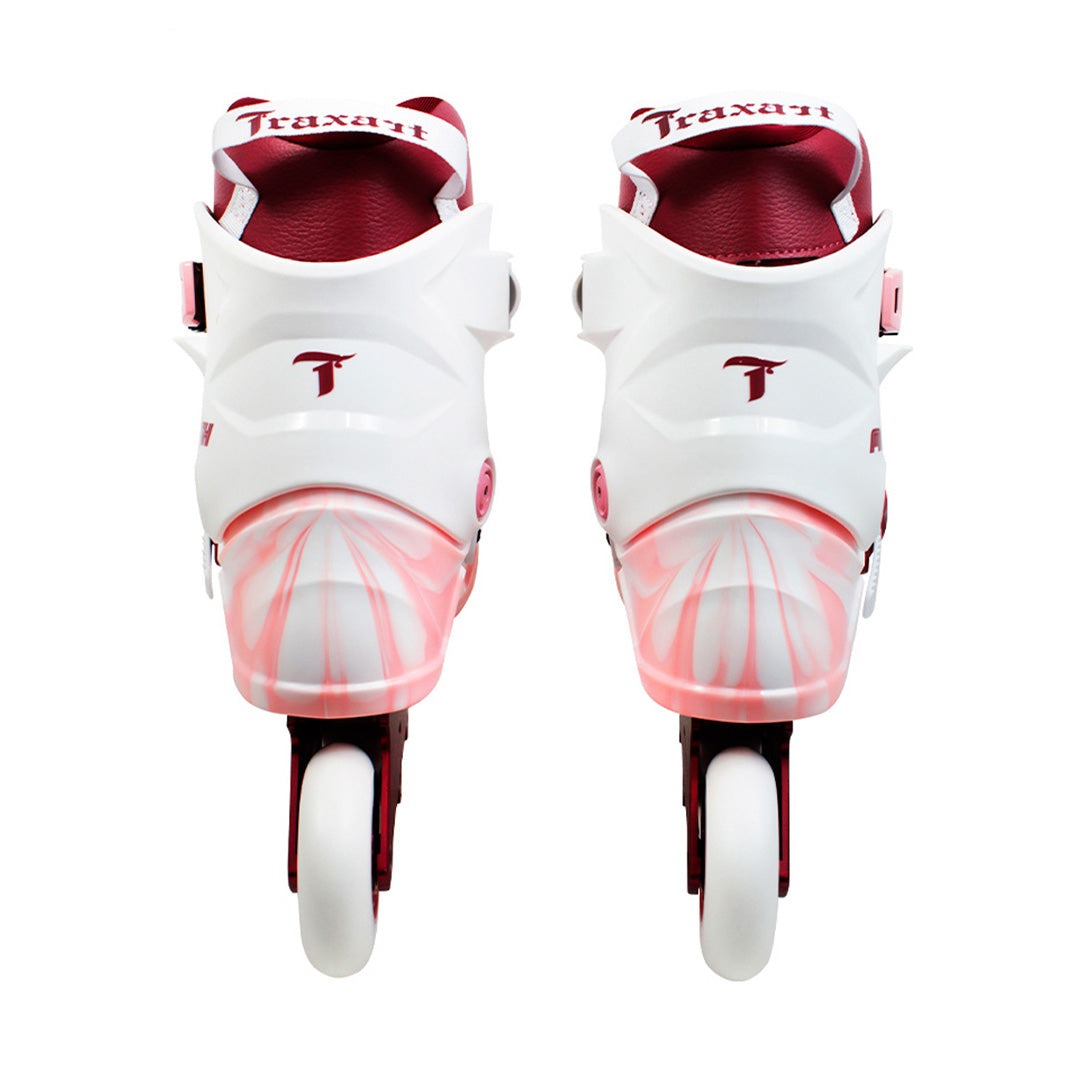 PATINS TRAXART MESH BRANCO E PINK | 80mm Abec-9