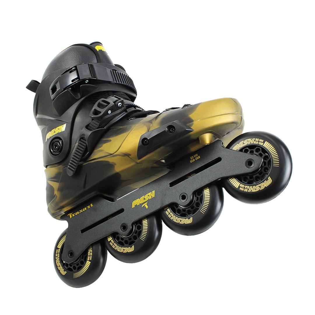 PATINS TRAXART MESH BLACK & GOLD | 80mm Abec-9