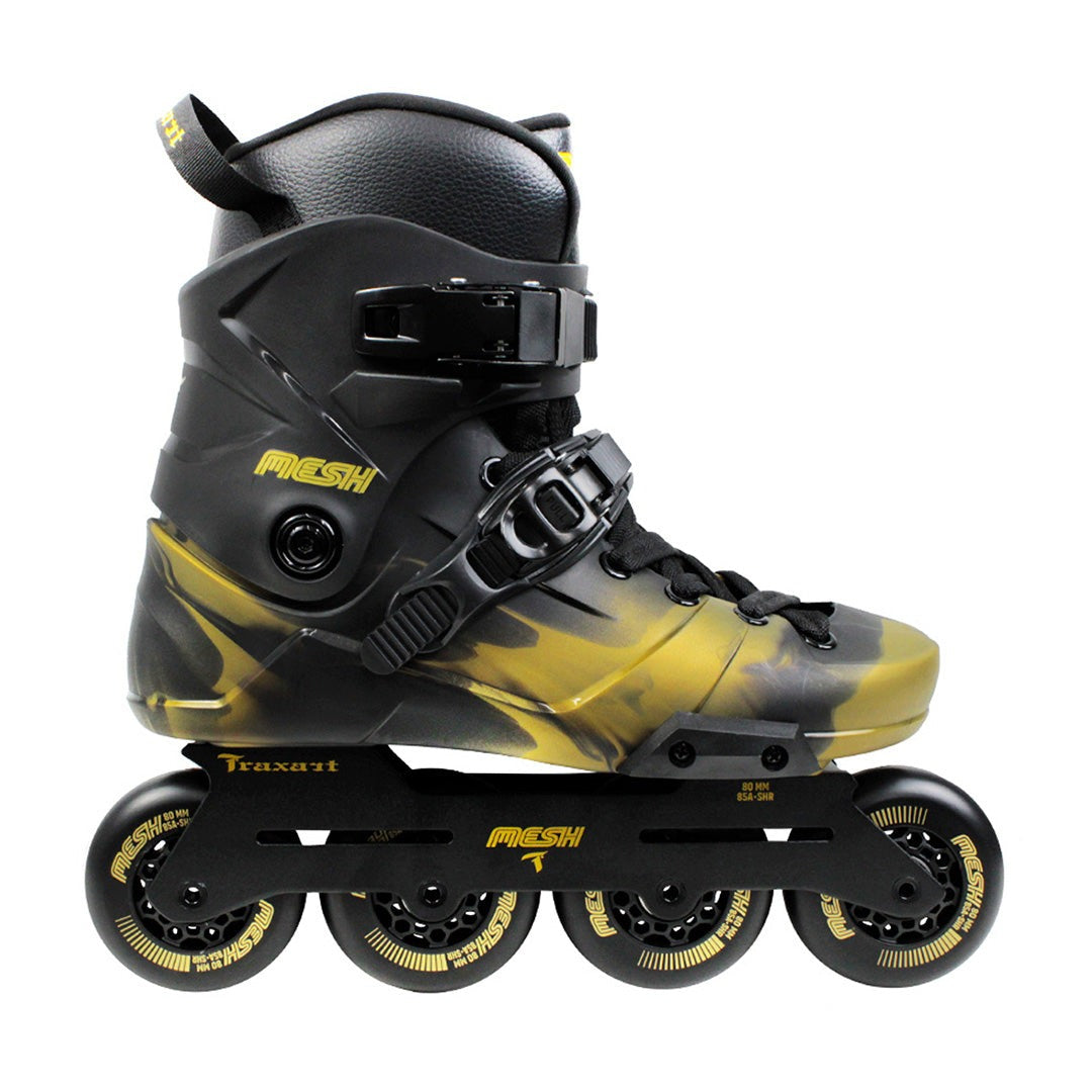 PATINS TRAXART MESH BLACK & GOLD | 80mm Abec-9