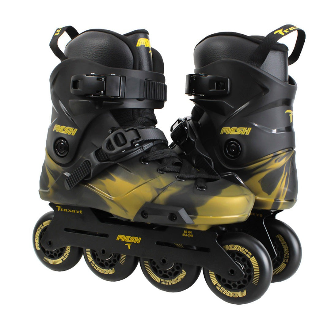 PATINS TRAXART MESH BLACK & GOLD | 80mm Abec-9