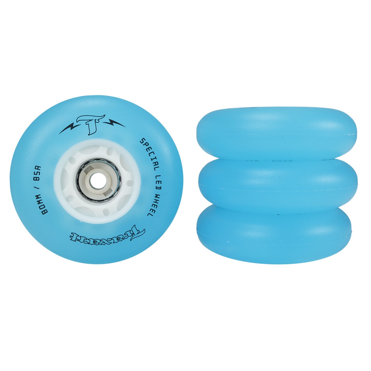 JOGO DE RODAS INLINE TRAXART LED SPECIAL AZUL | 80mm 85a