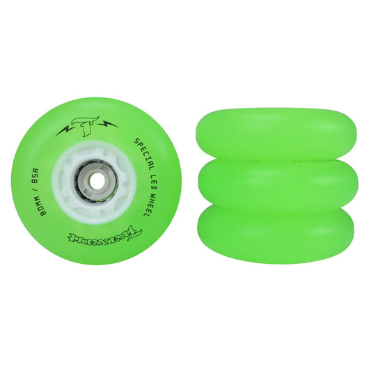 JOGO DE RODAS INLINE TRAXART LED SPECIAL VERDE | 80mm 85a