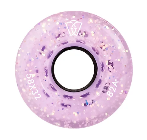 JOGO DE RODAS QUAD WINTERSWEET GLITTER FLUORECENTE LILAS | 58x32mm