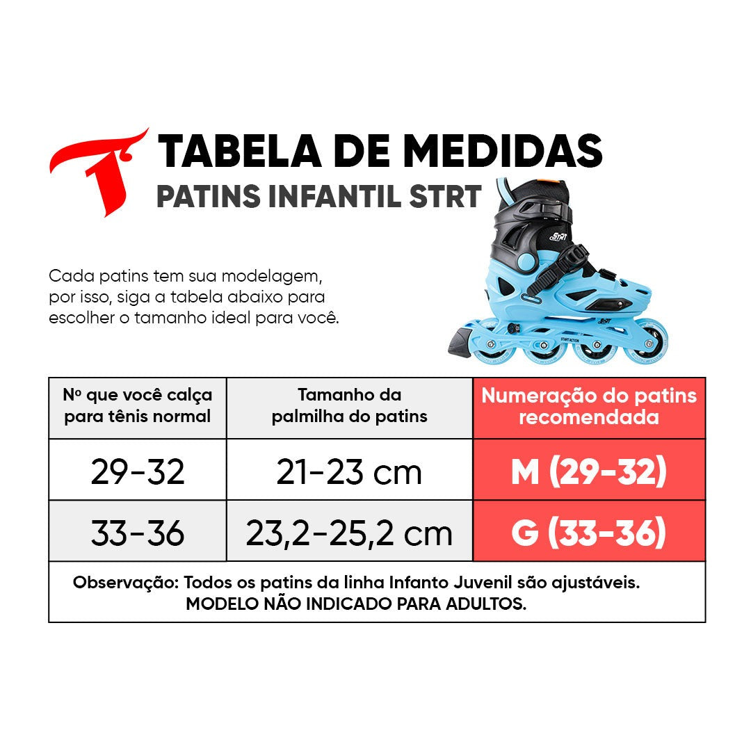 PATINS INFANTIL TRAXART STRT AZUL | ABEC-5