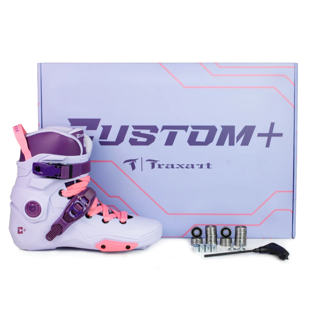 BOTA FREESTYLE PARA PATINS TRAXART CUSTOM PLUS LILÁS | Abec 9 CROMO