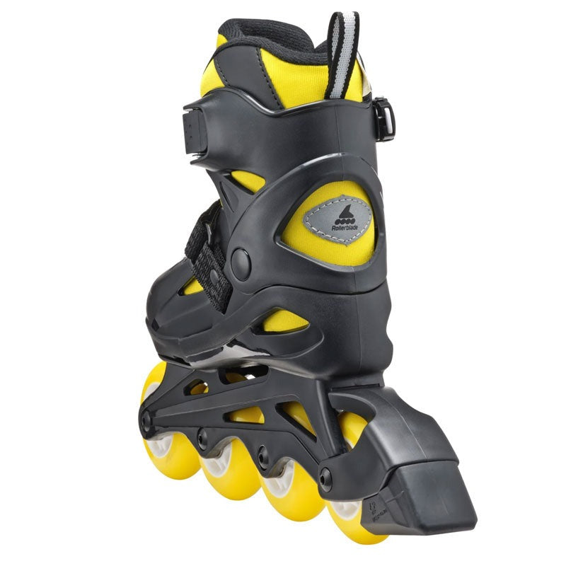PATINS ROLLERBLADE FURY AJUSTAVEL PRETO/AMARELO | 72mm 80a
