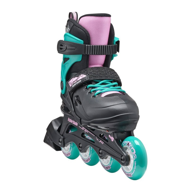 PATINS ROLLERBLADE FURY AJUSTAVEL PRETO/AZUL | 72mm 80a