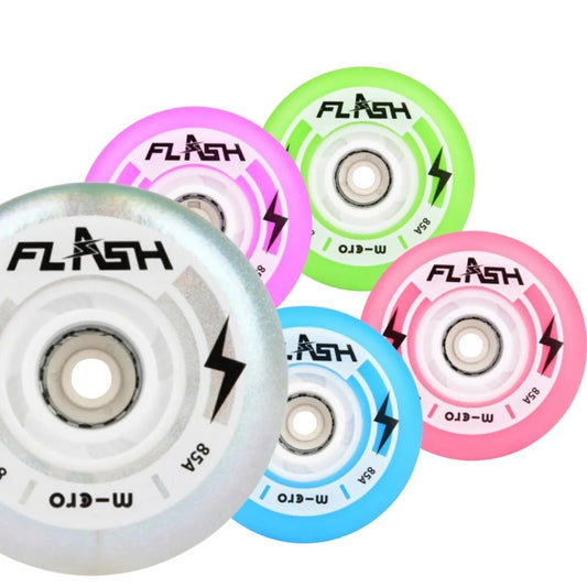 JOGO DE RODAS MICRO FLASH LED | 76mm 85a