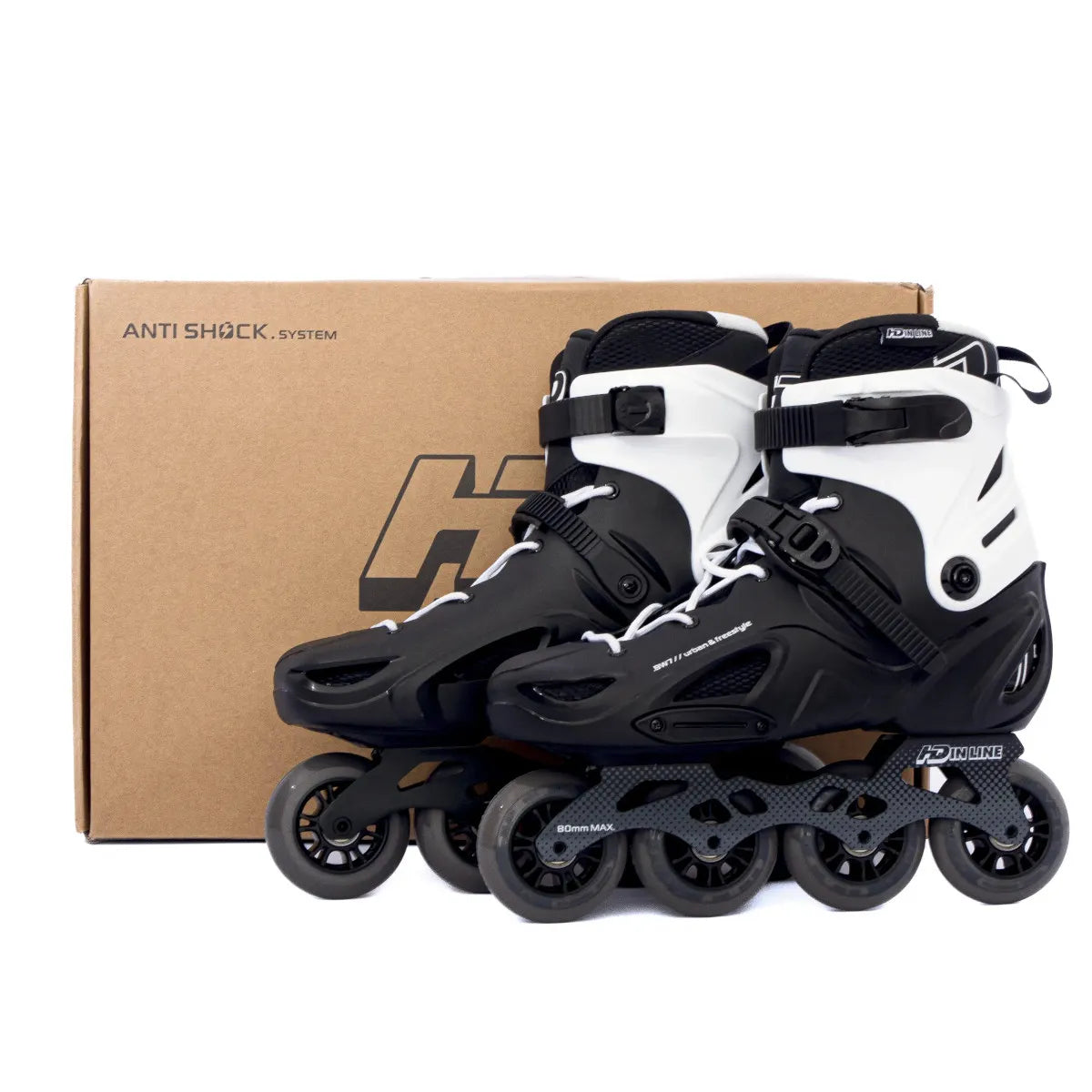 PATINS HD INLINE BW7 PRETO | 80mm Abec 9