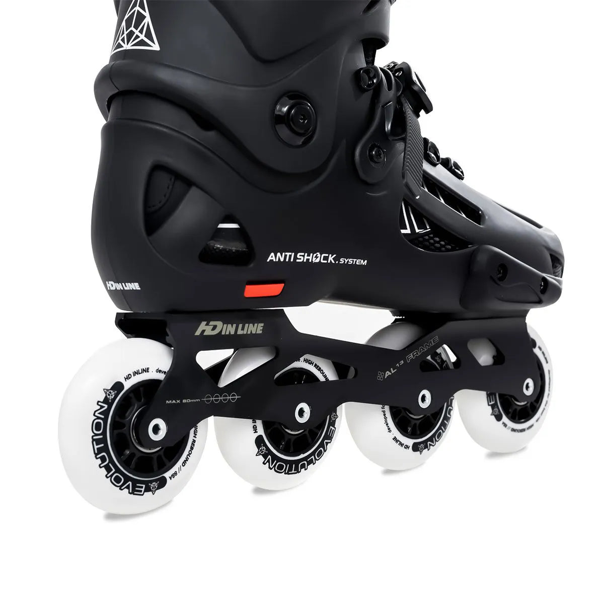 PATINS HD INLINE EVOLUTION II PRETO | 80mm Abec 9