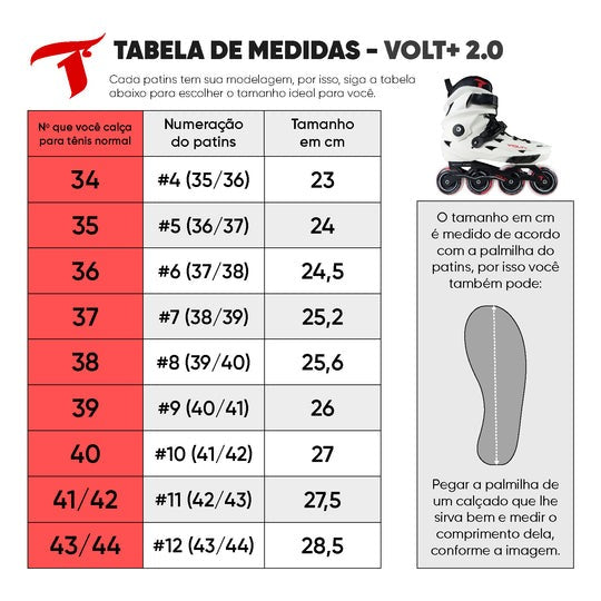 PATINS TRAXART VOLT+ 2.0 BRANCO | 80mm Abec 9