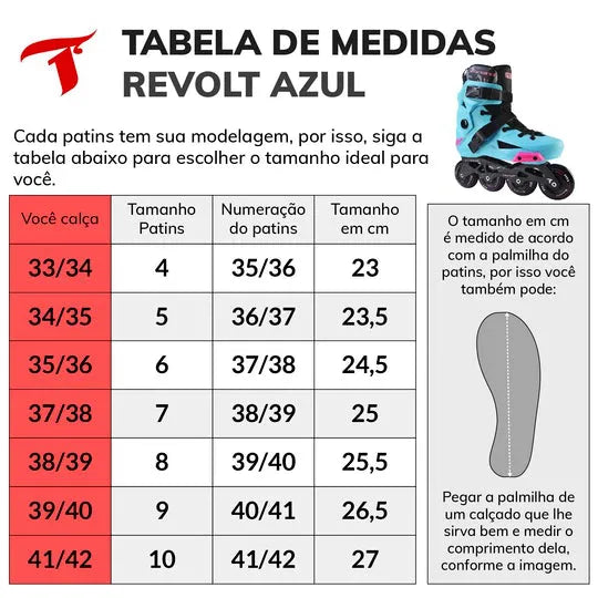 PATINS TRAXART REVOLT AZUL | 80mm Abec 9