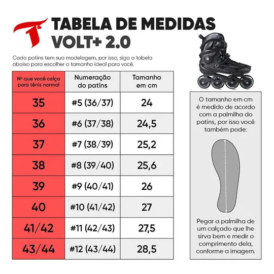 PATINS TRAXART VOLT+ 2.0 PRETO | 80mm Abec 9