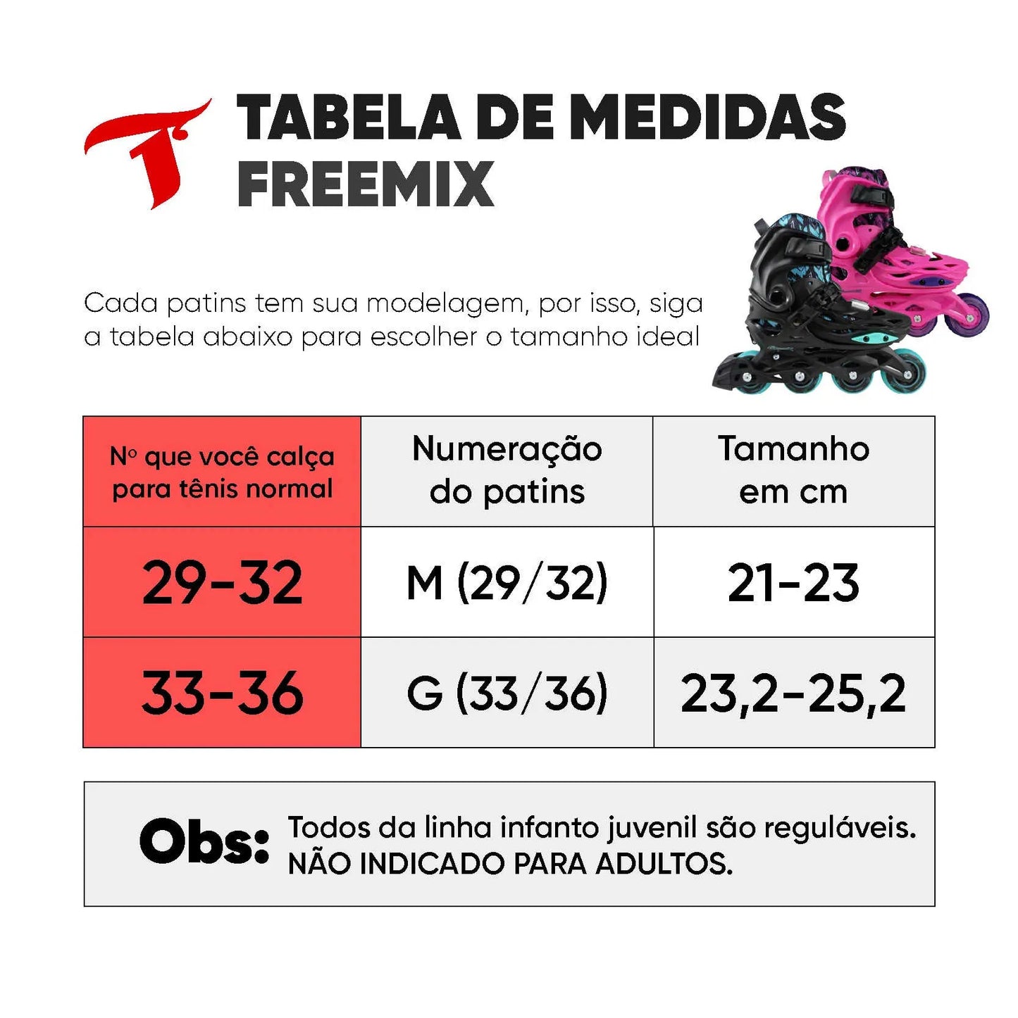 PATINS INLINE INFANTIL TXT FREEMIX ROSA | Abec 9