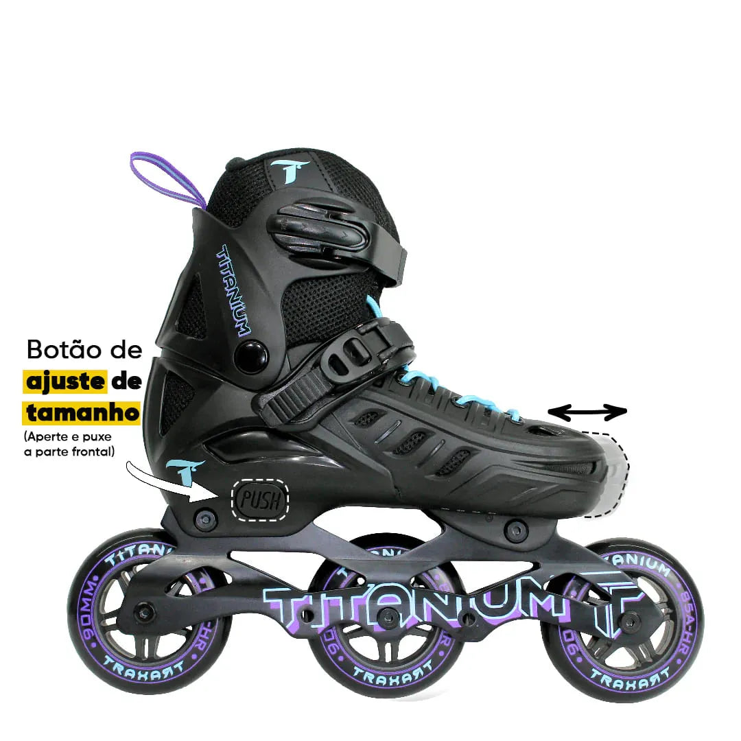 PATINS INLINE INFANTIL TXT TITANIUM v2 | 90mm ABEC-7