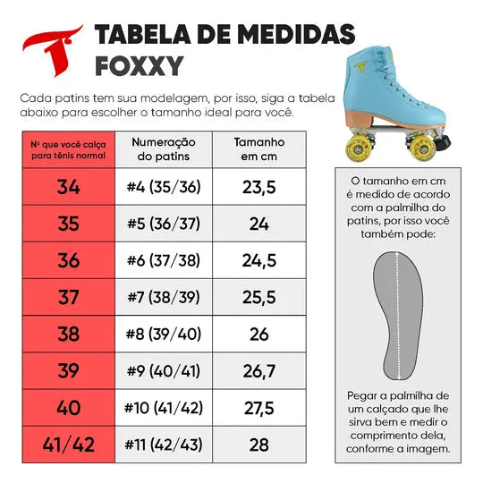 PATINS QUAD TRAXART FOXXY AZUL | 58mm Abec 5