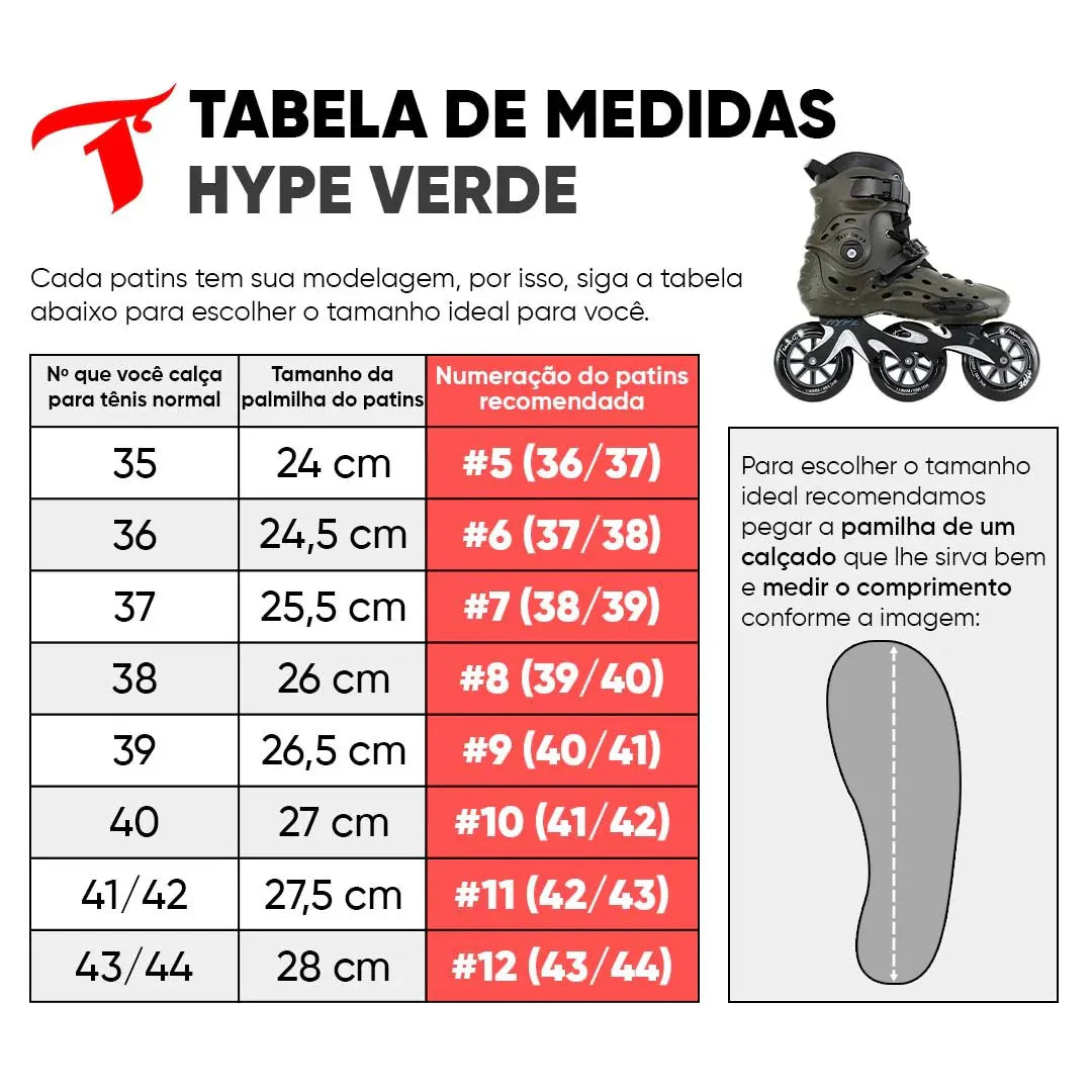PATINS HYPE VERDE | 110mm Abec 9