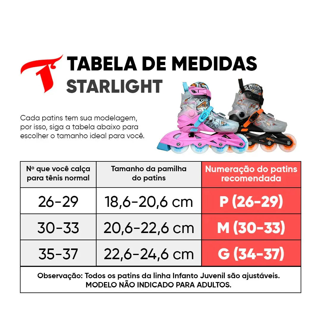 PATINS TRAXART STARLIGHT LARANJA | abec 9