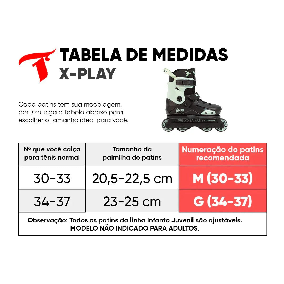 PATINS TRAXART X-PLAY PRETO | 57mm Abec 9