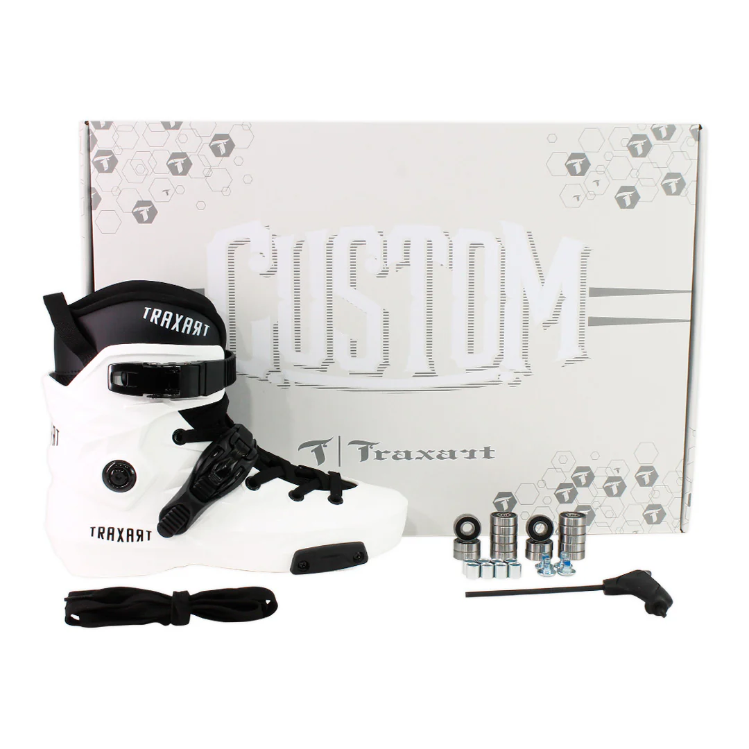 BOTA FREESTYLE PARA PATINS TRAXART CUSTOM BRANCO | ABEC 9 CROMO