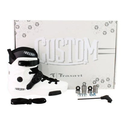 BOTA FREESTYLE PARA PATINS TRAXART CUSTOM BRANCO | ABEC 9 CROMO