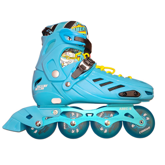 PATINS INLINE INFANTIL COUGAR MZS313-QS AZUL | Abec-9