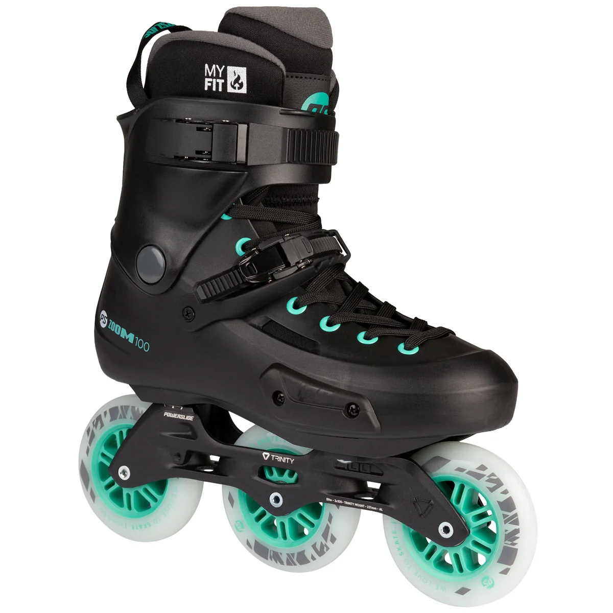 PATINS POWERSLIDE ZOOM PRO 100 MENTA | WICKED ABEC 9