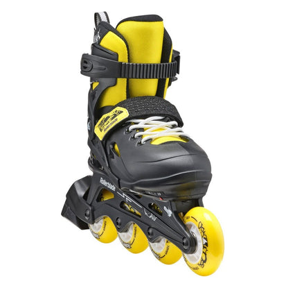 PATINS ROLLERBLADE FURY AJUSTAVEL PRETO/AMARELO | 72mm 80a