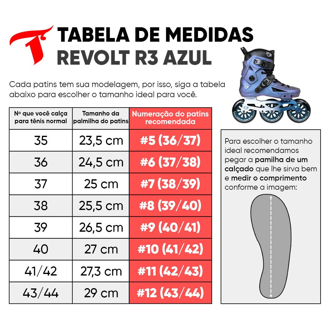 PATINS TRAXART REVOLT R3 HOLOGRÁFICO | 110mm ABEC-9 CROMO