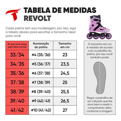 PATINS TRAXART REVOLT LILÁS | 80mm Abec 9