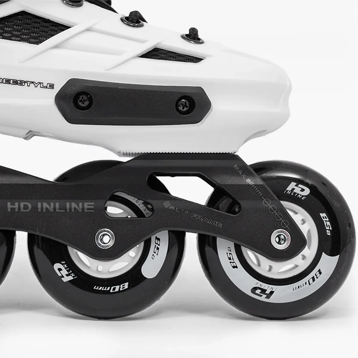 PATINS HD INLINE SKULL 2.5 BRANCO | 80mm Abec 9