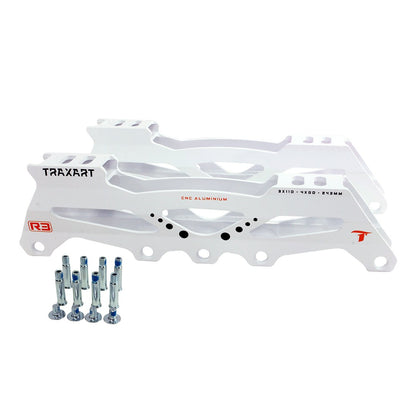 BASE HÍBRIDA PARA PATINS INLINE TRAXART BRANCO | 4X80mm 3x110mm