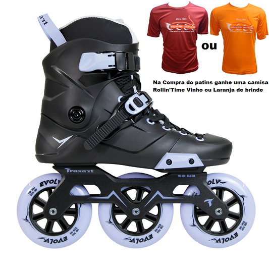 PATINS INLINE 3 RODAS EVOLV PRETO | 110mm Abec 9 Cromo