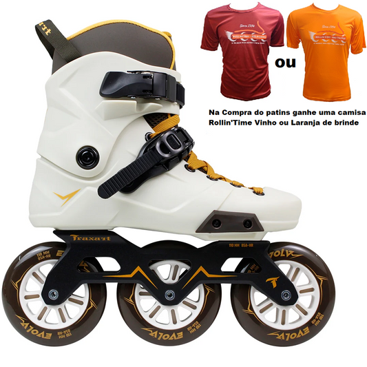 PATINS INLINE 3 RODAS EVOLV MARROM | 110mm Abec 9 Cromo