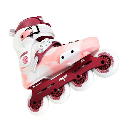 PATINS TRAXART MESH BRANCO E PINK | 80mm Abec-9