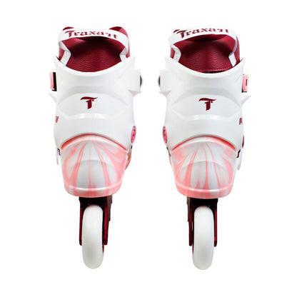 PATINS TRAXART MESH BRANCO E PINK | 80mm Abec-9