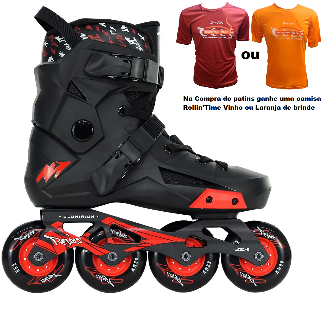 PATINS TRAXART REVOLT PRETO | 80mm Abec 9