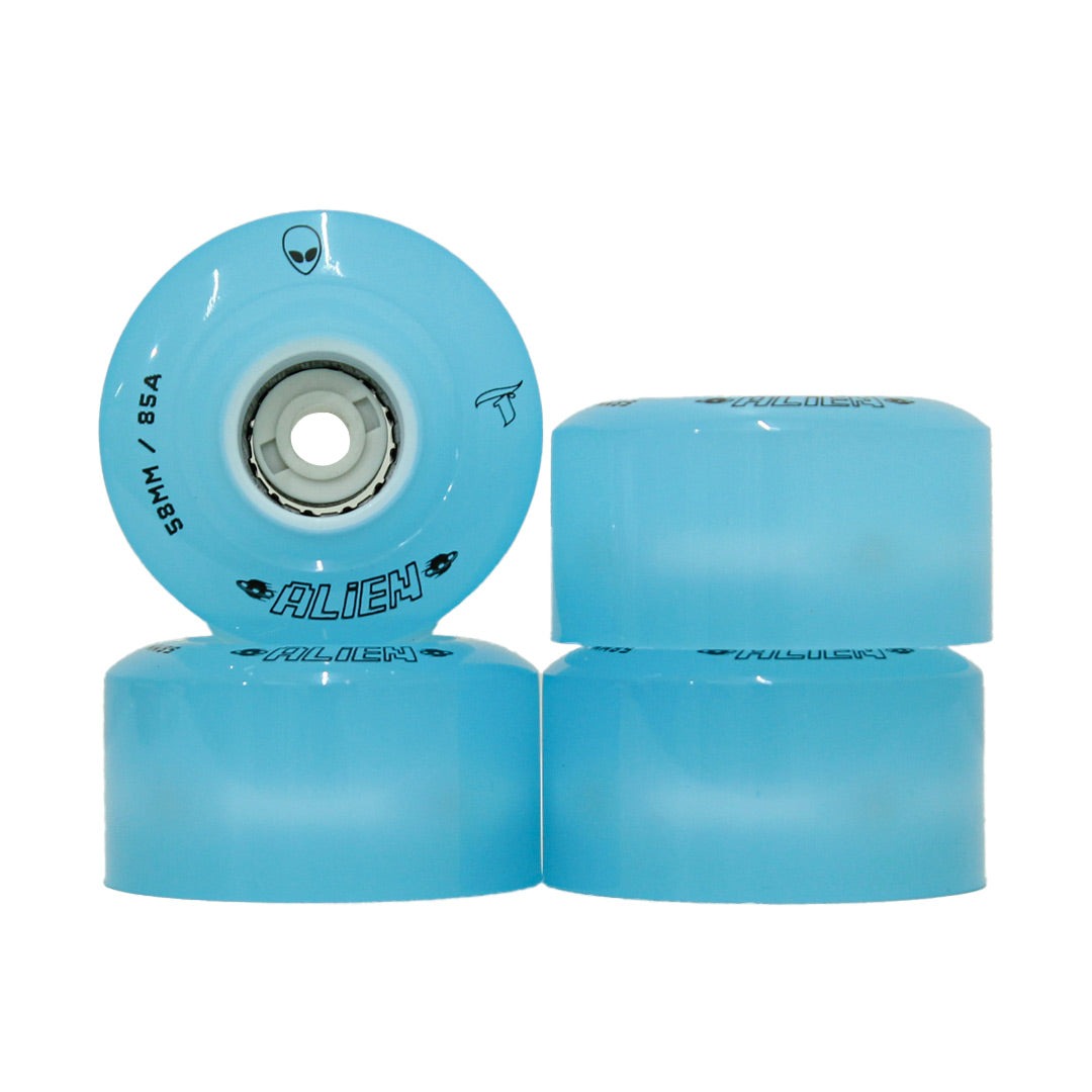 JOGO DE RODAS QUAD TRAXART LED ALIEN AZUL | 58X32mm 85a