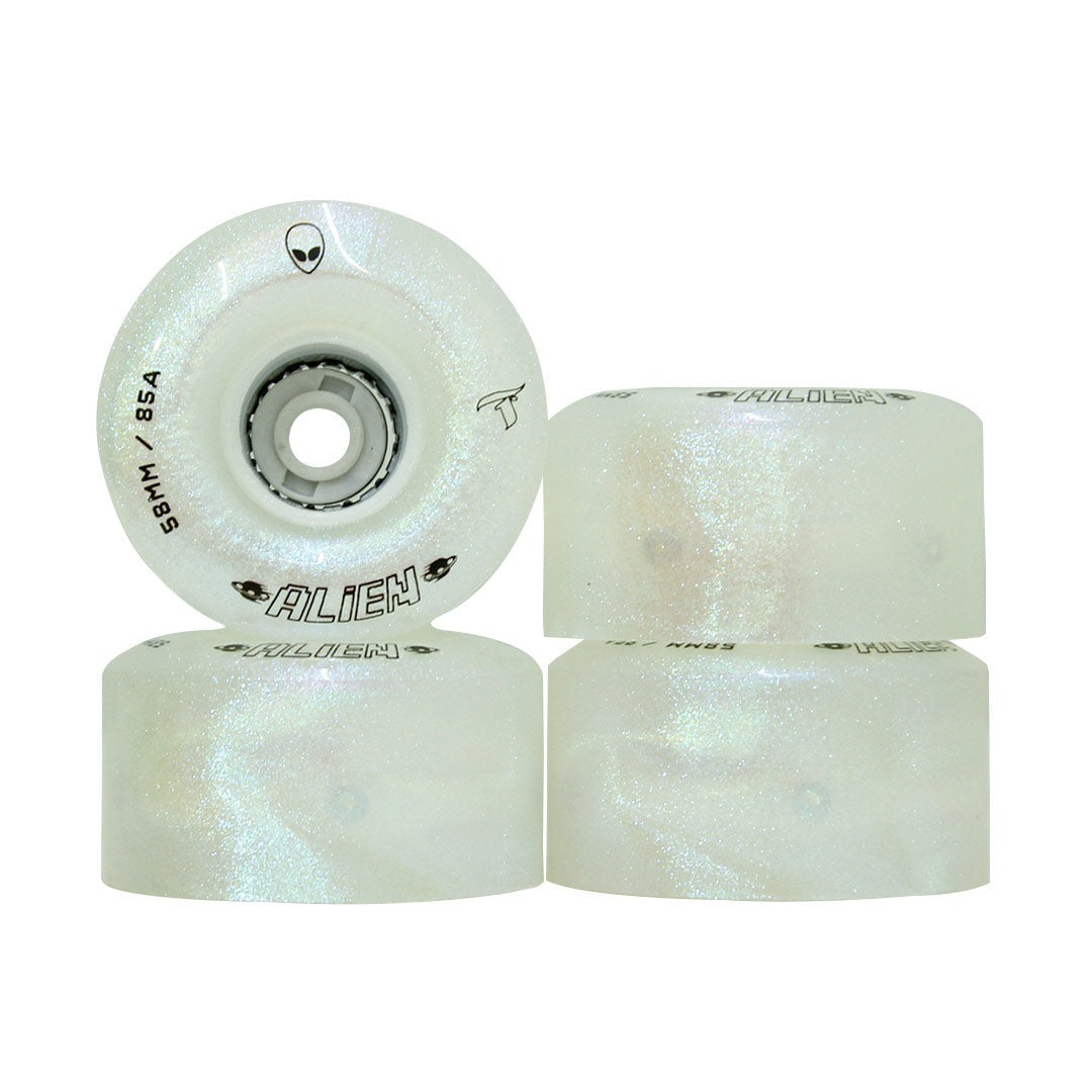 JOGO DE RODAS QUAD TRAXART LED ALIEN SILVER | 58X32mm 85a