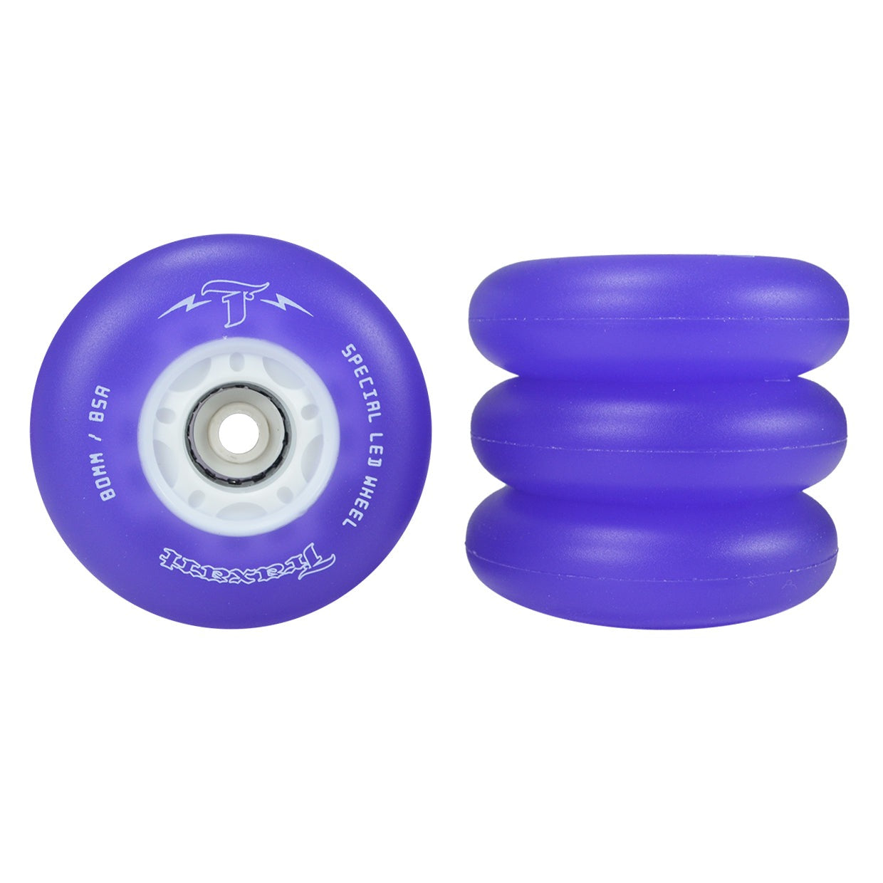 JOGO DE RODAS INLINE TRAXART LED SPECIAL ROXO | 80mm 85a