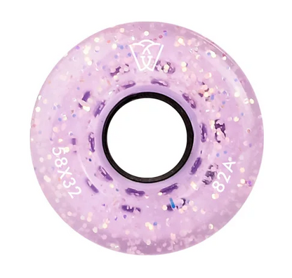 JOGO DE RODAS QUAD WINTERSWEET GLITTER FLUORECENTE LILAS | 58x32mm