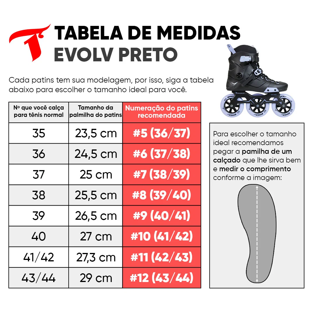 PATINS TRAXART INLINE 3 RODAS EVOLV | 110mm Abec-9 Cromo