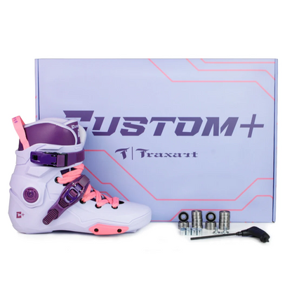 BOTA FREESTYLE PARA PATINS TRAXART CUSTOM PLUS LILÁS | Abec 9 CROMO