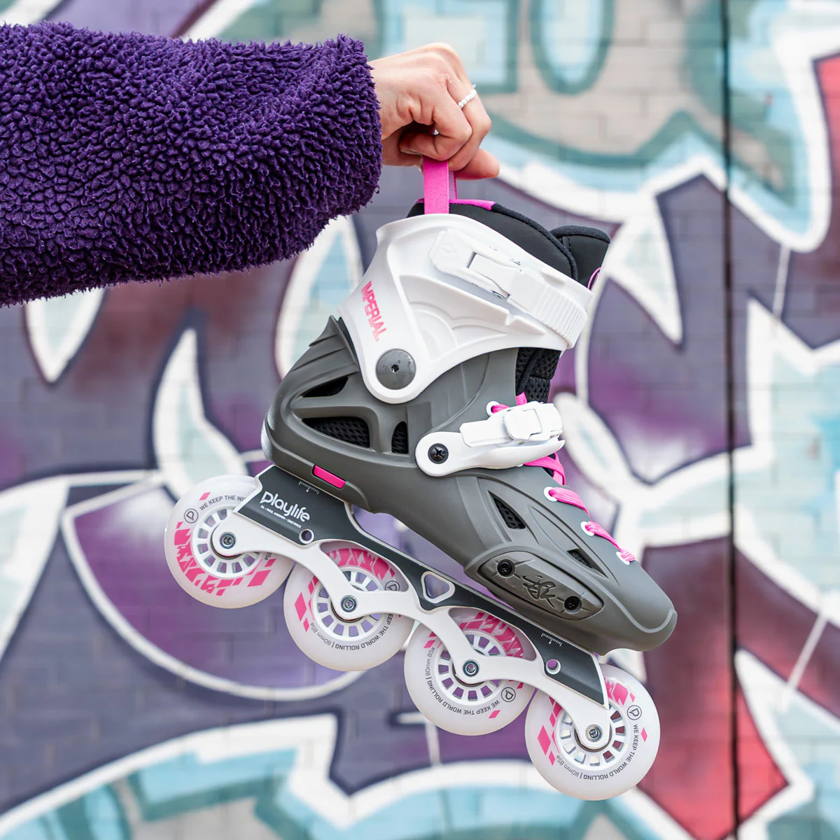PATINS PLAYLIFE IMPERIAL 80 FUCSIA | 80mm ABEC-9